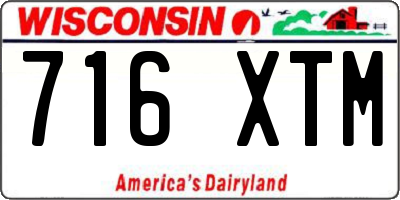 WI license plate 716XTM