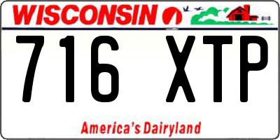 WI license plate 716XTP