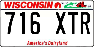 WI license plate 716XTR