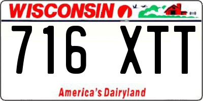 WI license plate 716XTT