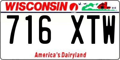 WI license plate 716XTW