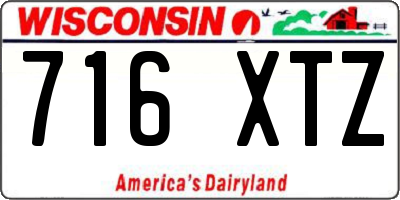 WI license plate 716XTZ