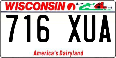 WI license plate 716XUA
