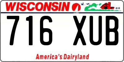 WI license plate 716XUB