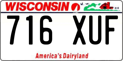 WI license plate 716XUF