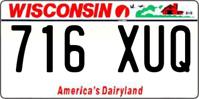 WI license plate 716XUQ