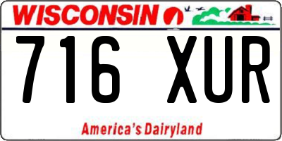 WI license plate 716XUR