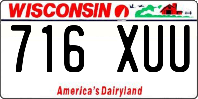 WI license plate 716XUU