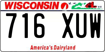 WI license plate 716XUW