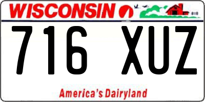 WI license plate 716XUZ