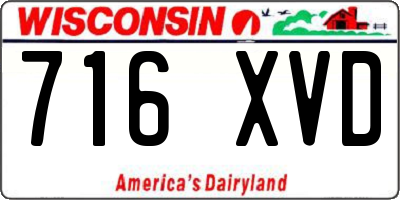 WI license plate 716XVD