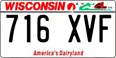 WI license plate 716XVF
