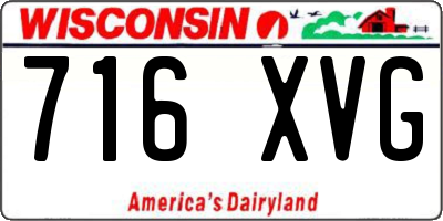WI license plate 716XVG