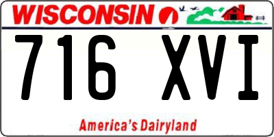 WI license plate 716XVI