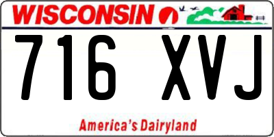 WI license plate 716XVJ