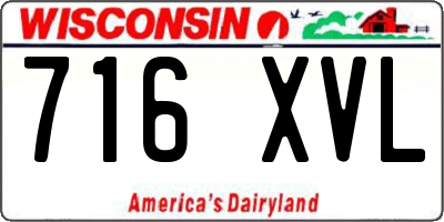 WI license plate 716XVL