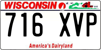 WI license plate 716XVP