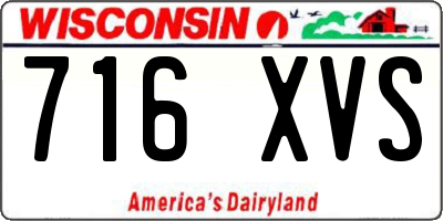 WI license plate 716XVS