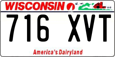 WI license plate 716XVT