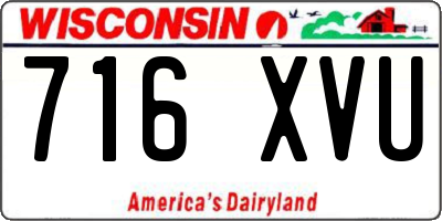WI license plate 716XVU