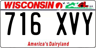WI license plate 716XVY