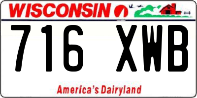 WI license plate 716XWB