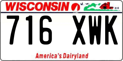WI license plate 716XWK
