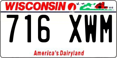 WI license plate 716XWM