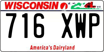 WI license plate 716XWP