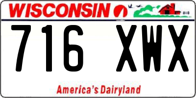 WI license plate 716XWX