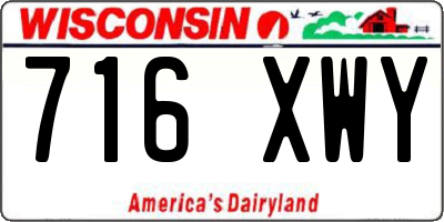 WI license plate 716XWY