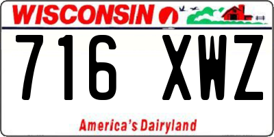 WI license plate 716XWZ