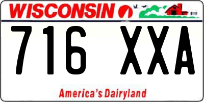 WI license plate 716XXA