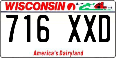 WI license plate 716XXD