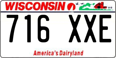 WI license plate 716XXE