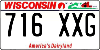 WI license plate 716XXG