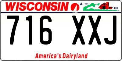 WI license plate 716XXJ