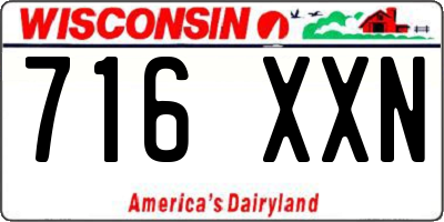 WI license plate 716XXN