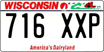 WI license plate 716XXP