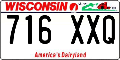 WI license plate 716XXQ