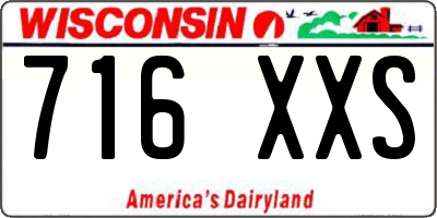 WI license plate 716XXS