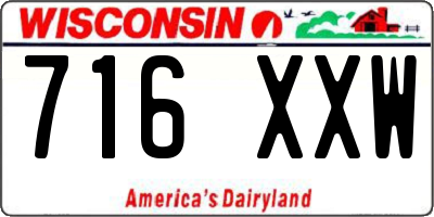 WI license plate 716XXW