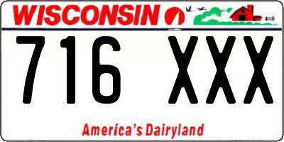 WI license plate 716XXX