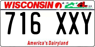 WI license plate 716XXY