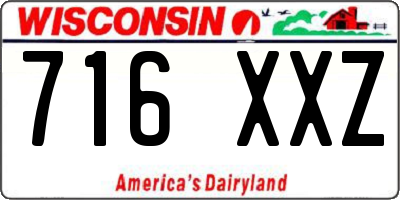 WI license plate 716XXZ