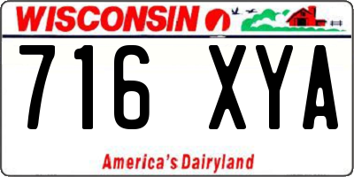 WI license plate 716XYA