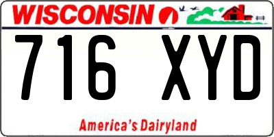 WI license plate 716XYD
