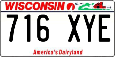 WI license plate 716XYE