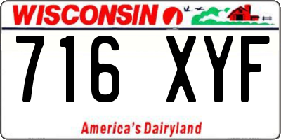 WI license plate 716XYF