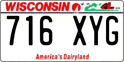 WI license plate 716XYG